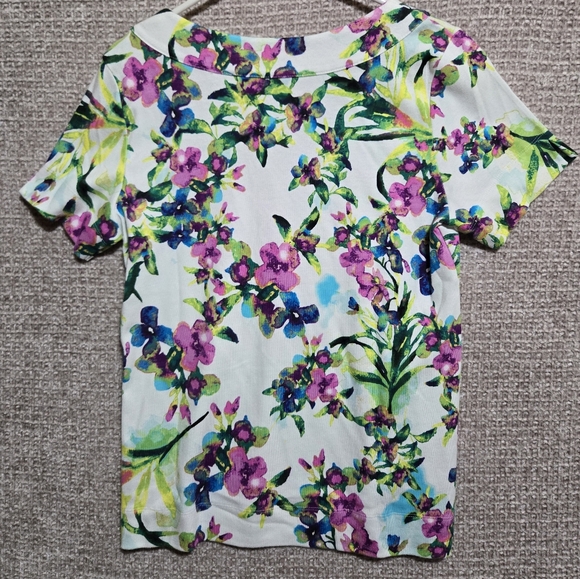 Rafaella Floral Top Size Large - Picture 3 of 7